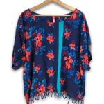 Plenty By Tracy Reese - Floral Fringe Tee - L Photo 6