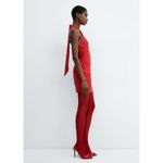 Mango NWT Red Sequined Halter Neck Mini Dress Cocktail Party Glam Bling Size 8 Photo 3