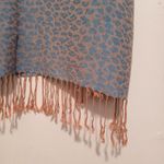 Pashmina Cheetah Print Rectangle Scarf-Cashmere & Silk Blend-Fringe-Reversible Photo 2