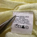 Krisa  Womens Yellow Snake Print Jacquard Wrap Blouse Puff Sleeve XS Photo 6