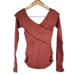 Free People Free People Marley Top Ribbed Knit Off Shoulder Long Sleeve Warmstone S Photo 1