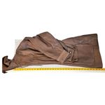Vintage Coat Women Large Brown Leather Utility Chore Hood Patch Pocket western Photo 10