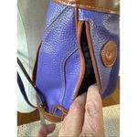 Vintage 80s Carina Intl Inc Waterproof Leather Purple Tan Golf Bag Backpack Nove Photo 5