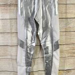 Secndnture mesh side panel stretch leggings women Size XS silver/white Photo 7