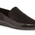 Vince Nikita Calf Hair Leather Slip On Flat Loafers Black Women's Size US 9 / 40 Photo 0