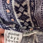 Somedays Lovin ' Riviera Blue Print Kaftan Cover-Up Photo 4