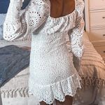 Boohoo White Eyelet Peasant Style Dress Photo 4