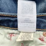 True Religion Slim Straight Back Flap Jeans Island Song Wash Women’s Size 26 Photo 10