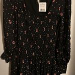 Free People two faces black smock drop waist long puff sleeve min dress Photo 0