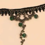 Flower Shape Elegant Bracelet Ring Inlaid Crystal Beads Vintage‎ Style Bracelet Black Photo 5