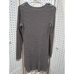 American Eagle  Outfitters Striped Henley Dress Long Sleeve V Neck Ribbed M Photo 4