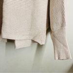 PINQUE Ribbed Dolman Sweater Neutral Beige Batwing Sleeve Size L Size L Photo 7