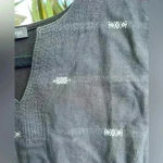 Eileen Fisher  Organic Cotton Blend Black Tank Top XS Extra Small Aztec Western Photo 3