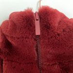 Alo Yoga Knock Out Hooded Faux Fur Hooded Jacket Cranberry S Photo 2