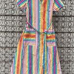 Christopher John Rogers For Target Rainbow Stripe Shirt Dress Red Size 2 Photo 1