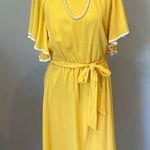 Luxology Summer Yellow Dress with Belt vintage Photo 0