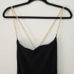 Nookie Estella Gown Maxi Dress Gold Chain Strap Formal Gala Party Prom Black XL Photo 5