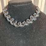 #405 Sapphire and Black Braided Bead Choker Photo 3