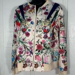Man Bo Vintage Floral Full Zip Bomber Jacket No Size See Measurements EUC Photo 2