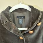 Drew ‎ women’s small olive green gold button Velvet Mock Neck Military Jacket Photo 7