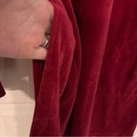J. Jill Red Velvet Dress Long Sleeve Shift Size M Pima Cotton Holiday Romantic Size M Photo 2