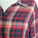 Splendid  Top Hunter Plaid Button Up Fiesta Shade Long Sleeve Gingham Cuffs Photo 2
