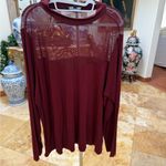 Eloquii  Deep Red Long Sleeve Top Photo 1