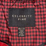 Celebrity Pink NWOT Size XXL Red & Black Buffalo Plaid Cropped Puffer Jacket Photo 4