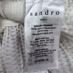 Sandro  stanislav Cardigan white sweater Women long sleeves size Medium Top Zipup Photo 8