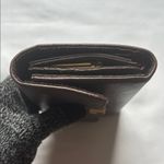 None Brown Leather Wallet GUC Photo 7