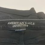 American Eagle  Stretch Super Hi-rise Shortie Jean Denim Shorts Cuffed Sz 2 Black Photo 4