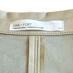 Oak + Fort  Cream Vegan Faux Leather Wrap Dress Midi Length Size Small Women's Photo 12