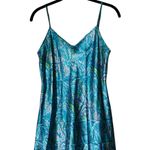 Vintage Satin Slip Dress Fairy Coquette Y2K Psychedelic Size Medium Blue Photo 2