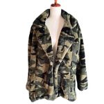 Miley + Molly  Super Soft Open Front Camo Teddy Jacket Photo 7