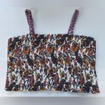 Anthropologie Verona Smocked Pajama Lounge Top Paisley Floral Crop Modal Size XL Photo 11