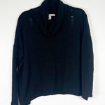 American Rag American Rag Knit Split Back Cowl Neck Pullover Black Sz S Photo 0