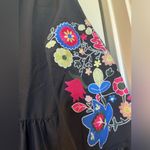 Embroidered sleeves dress. Top quality. Super trendy! Black Size M Photo 4