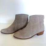 Joie C  Lucy Gray Suede Leather Embellished Flat Stud Women Ankle Boots Size 7 Photo 4