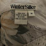 Vintage WinterSilks 100% Silk Floral Collared Robe / Kimono Yellow Size M Photo 4