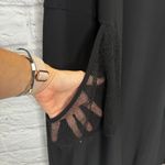 Joseph Ribkoff  Dress Style 222110 Size 16 Black Mesh Cowl Neck Sheath Shirt Photo 3