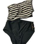 Michael Michael Kors One Shoulder Stripe Cutout One Photo 5