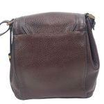 Brahmin Margo Tassel Flap Crossbody Bag Solid Chocolate Brown Photo 2