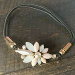 Gold Tone Iridescent Crystal Pearl Hair Ponytail Photo 0