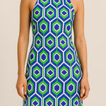 Jude Conally geometric sleeveless maxi dress XS vacation summer beach cruise Photo 0