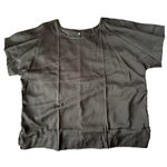 Women's Plus Solid Black Scoop Neck Short Sleeve Flowy Top Size 5X Photo 2