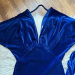 superdown  Ariana Velvet Mini Dress In Blue Photo 4