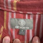 44° north Striped Red and Yellow Button Photo 1