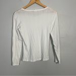 HANRO white long sleeve fitted ribbed size small Photo 4