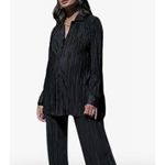 UANEO 2 Piece Copper Outfits for Women Summer Plisse Set Button Down Shirts Sets Orange Photo 2