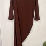 ZARA Brown Ruched BodyCon Midi dress  Medium Photo 4